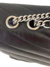 Load image into Gallery viewer, Louis Vuitton Loulou Medium Shoulder Bag in Black Chevron Quilted Leather with Silver Hardware
