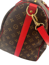 Load image into Gallery viewer, Louis Vuitton Coquelicot/Monogram Canvas Keepall Bandouliere 50