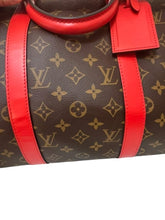 Load image into Gallery viewer, Louis Vuitton Coquelicot/Monogram Canvas Keepall Bandouliere 50