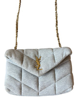 Load image into Gallery viewer, Saint Laurent Jersey Monogram Puffer LouLou Toy Shoulder Bag