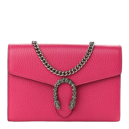 Gucci Dionysus Mini Leather Wallet on Chain