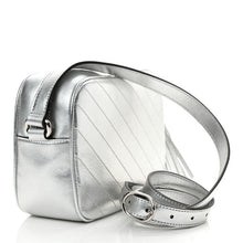 Load image into Gallery viewer, Gucci Metallic Silver Sakai Be Green Calfskin Stitched Blondie
