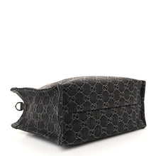 Load image into Gallery viewer, Gucci Denim Ophidia GG Monogram Tote Medium Black Grey
