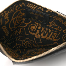 Load image into Gallery viewer, Chanel Lambskin Quilted Egyptian Amulet Classic Flat Wallet Pouch Black