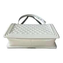 Load image into Gallery viewer, Chanel 19-series (2014) Ivory Patent New Medium Boy Bag