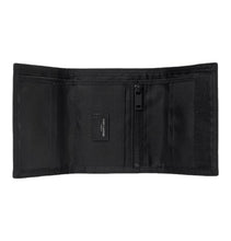 Load image into Gallery viewer, SAINT LAURENT Logo Print Glossed Nylon Ripstop Trifold Wallet Black