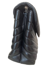 Load image into Gallery viewer, Louis Vuitton Loulou Medium Shoulder Bag in Black Chevron Quilted Leather with Silver Hardware