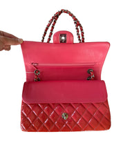 Load image into Gallery viewer, Chanel Pink Quilted Patent Leather Classic Medium Double Flap Bag