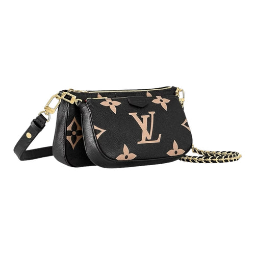 Louis Vuitton Multi Pochette Accessoires in Bicolor Monogram Empreinte Black/Beige