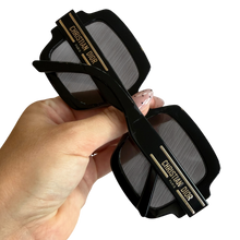 Load image into Gallery viewer, Christian Dior Black Oversized Geometric Sunglasses
