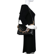 Load image into Gallery viewer, Louis Vuitton Lambskin Embossed Monogram Scarf Coussin PM Black