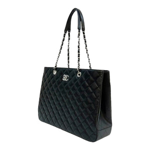 Chanel Classic CC Caviar Large Shopping Tote SHW