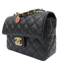 Load image into Gallery viewer, CHANEL Casino Chips Mini Flap Shoulder Bag Black Quilted Lambskin Leather