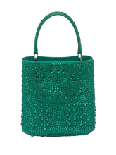 Load image into Gallery viewer, Prada Small Satin Panier Crystal-Embellished Bucket Bag