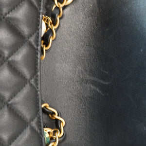 CHANEL Casino Chips Mini Flap Shoulder Bag Black Quilted Lambskin Leather