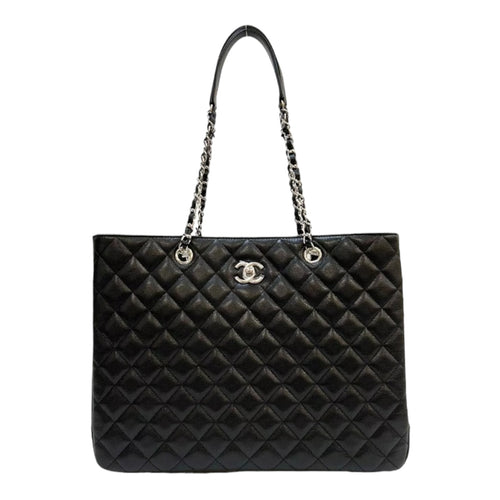 Chanel Classic CC Caviar Large Shopping Tote SHW