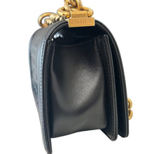 Load image into Gallery viewer, Chanel Small Black Lambskin Boy Bag with Aged Gold Hardware