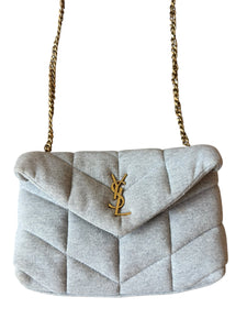 Saint Laurent Jersey Monogram Puffer LouLou Toy Shoulder Bag