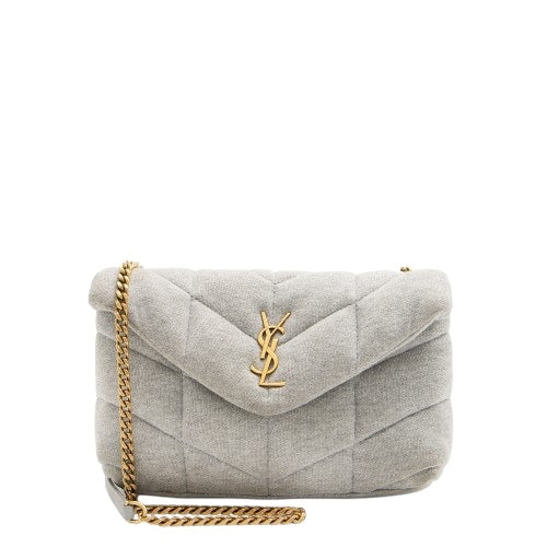Saint Laurent Jersey Monogram Puffer LouLou Toy Shoulder Bag