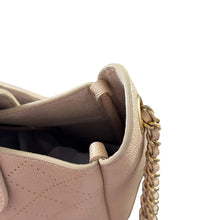 Load image into Gallery viewer, Chanel 19P Beige Diamond Perforated Caviar Leather Small Hobo
Bag with Moon Lock