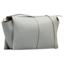 Load image into Gallery viewer, Celine Smooth Calfskin Tri-Fold Clutch on Chain Grey