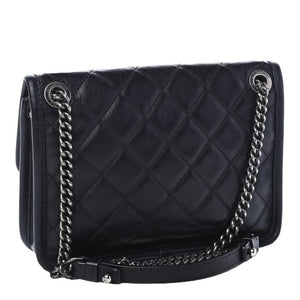 Chanel Calfskin Quilted Mini French Riviera Flap Black