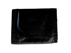 SAINT LAURENT Logo Print Glossed Nylon Ripstop Trifold Wallet Black