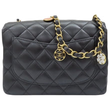 Load image into Gallery viewer, CHANEL Casino Chips Mini Flap Shoulder Bag Black Quilted Lambskin Leather