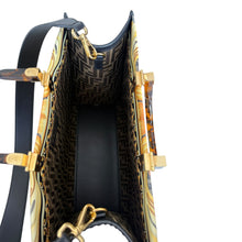 Load image into Gallery viewer, Fendi X VERSACE Calfskin Plexiglass Fendace FF Baroque Print Medium Fendi Sunshine Shopper Tote Black Gold