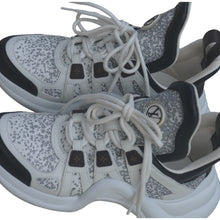 Load image into Gallery viewer, Louis Vuitton Archlight Sneaker in White &amp; Silver Glitter