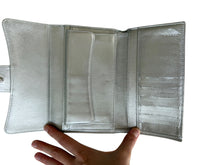 Load image into Gallery viewer, Chanel Silver Metallic Quilted Wallet (With Chain)