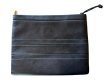 Load image into Gallery viewer, Christian Dior Calfskin Embossed Logo Zip Clutch Black