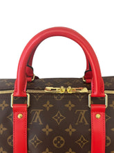 Load image into Gallery viewer, Louis Vuitton Coquelicot/Monogram Canvas Keepall Bandouliere 50