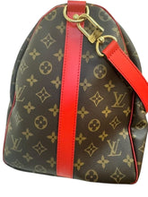 Load image into Gallery viewer, Louis Vuitton Coquelicot/Monogram Canvas Keepall Bandouliere 50