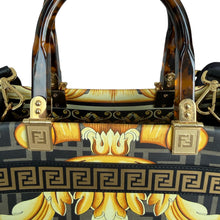 Load image into Gallery viewer, Fendi X VERSACE Calfskin Plexiglass Fendace FF Baroque Print Medium Fendi Sunshine Shopper Tote Black Gold