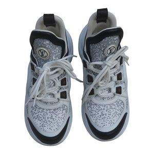 Louis Vuitton Archlight Sneaker in White & Silver Glitter