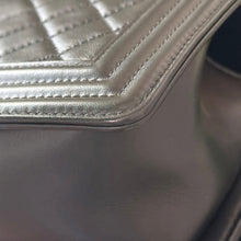 Load image into Gallery viewer, Chanel Small Black Lambskin Boy Bag with Aged Gold Hardware