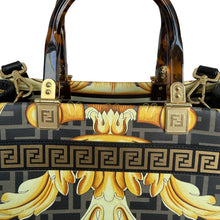 Load image into Gallery viewer, Fendi X VERSACE Calfskin Plexiglass Fendace FF Baroque Print Medium Fendi Sunshine Shopper Tote Black Gold