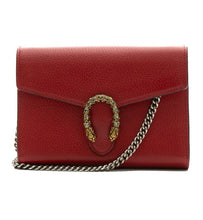 Load image into Gallery viewer, Gucci Calfskin Mini Dionysus Chain Wallet Hibiscus Red