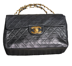 Chanel Vintage Maxi Jumbo Classic Lambskin Single Flap