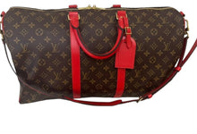 Load image into Gallery viewer, Louis Vuitton Coquelicot/Monogram Canvas Keepall Bandouliere 50