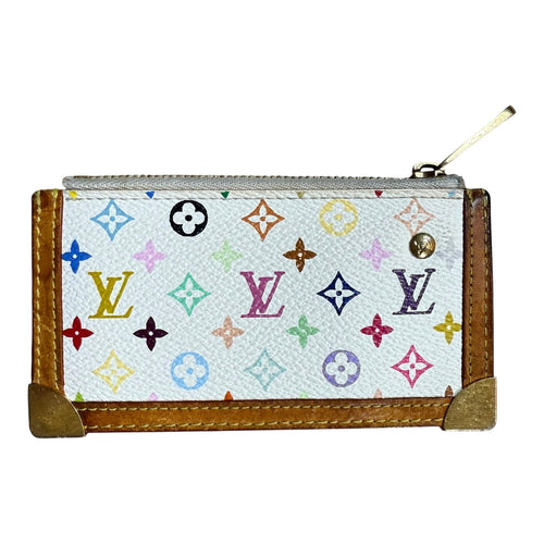 Louis Vuitton Takashi Murakami Monogram Multicolor Key Pouch White