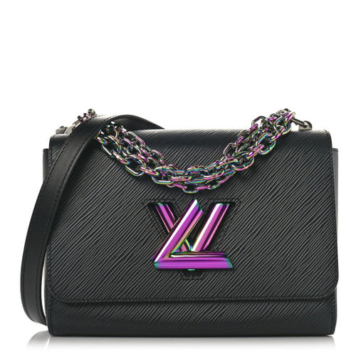 Louis Vuitton Epi Twist Triple Chain Shoulder Bag MM Black