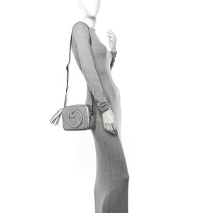 Gucci Metallic Silver Sakai Be Green Calfskin Stitched Blondie