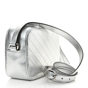 Gucci Metallic Silver Sakai Be Green Calfskin Stitched Blondie