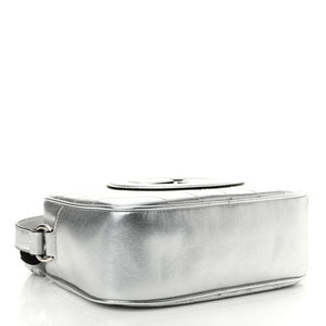 Gucci Metallic Silver Sakai Be Green Calfskin Stitched Blondie