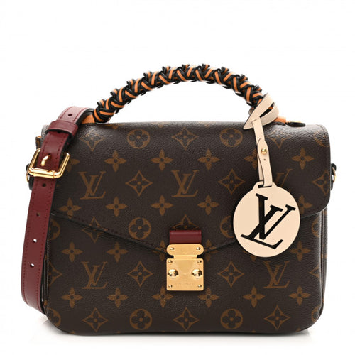 Louis Vuitton Monogram Braided Pochette Metis Safran