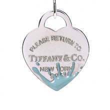 Load image into Gallery viewer, Tiffany &amp; Co. Blue Enamel Splash Pendant