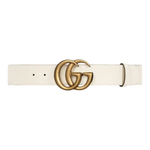 Gucci GG Marmont Belt in Cream