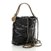 Load image into Gallery viewer, Chanel Shiny Calfskin Quilted Mini Chanel 22 Black